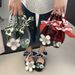 Crystal Shoes Transparent Jelly Bag Head Sandals Women Spring Wear Thin Bottom Square Head Flower With Diamond Retro Evening Shoes_vogvips.com