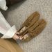 Genuine Leather Strap Loafers 2026 Autumn New Fairy Style Soft-soled Moccasins Retro Shallow Flat Shoes For Women_vogvips.com