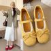 Evening Gentle Bowknot Mary Jane Flats Women's Hidden Wedge Spring Soft Sole French Style Ballet Shoes_vogvips.com