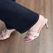 Chuyuji French Ballet Style Bowknot Slip-On Sandals For Women Thin Heels, Lace Trim, Open-Toe High Heels To Match With_vogvips.com