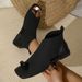 Women's Square Gladiator Elastic Strap Wrap Around Ankle Flat Sandals Toe Loop Summer Beach Shoes Comfortable Walkin_vogvips.com