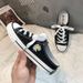Half Dragged White Daisy Canvas For Women Spring/Summer New Item Student Korean Version Lazy Board Shoes_vogvips.com