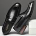 Fashion High-End Business Leather Gentleman Formal Loafers Casual Spring Low-Cut Slip-On Wooden Sole Single Shoes_vogvips.com