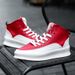 Men's Mid-High Top Thick-Soled White Sneakers Versatile Casual Trendy Board Shoes_vogvips.com