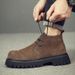 High-top Leather Shoes Men's Retro Thick-soled Heightened Fur Martin Boots Genuine Leather Medium-top Short Boots_vogvips.com