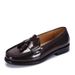 British Style Trendy Slip-On Shallow Mouth Patent Leather Business Casual Formal Men's Tassel Loafers_vogvips.com