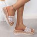 Women's Shoes Summer New Style Small Fragrance Style Large Size Outdoor Casual Sandals For Women Rope Wedge Heel Thick Bottom Platform Shoes_vogvips.com