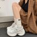 New Lusi Style Spring Thick-soled Lace-up High-end Dad Shoes For Women, 2026 New Breathable Sports Casual Shoes, Trendy_vogvips.com