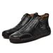 European Warm Series Spring New Martin Fashion Zipper Handmade Men's Large Size Slip-On Short Boots For Men_vogvips.com