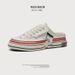 Summer New Vanness Wu Same Style Beggar Shoes Vulcanized Men S Trendy Thick Bottom Increased Half Drag Canvas_vogvips.com