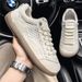 Men Mesh Patchwork Casual Sneakers, Slip‑On No‑Tie Lace Breathable Lightweight Flat Retro Walking Board Shoes_vogvips.com