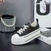 Internet Celebrity, Stature, Thick Sole, High Height, Small White Shoes, Spring And Autumn Season New_vogvips.com