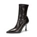 Niche Light Luxury Autumn Winter Handmade Fashion Women's Boots Heel Soft Leather Retro High Thin_vogvips.com