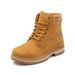 Women's Flat Ankle Boots With Slip-Resistant Sole - PU Leather Round Toe Lace-Up Boots For All Seasons (Sizes 36-42, Black/Beige/Pink/Camel)_vogvips.com