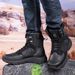 High-top Boots Men Breathable Anti-slip Shock-absorbing Breathable Combat Boots Men Outdoor Comfortable Casual Ankle Boots Men_vogvips.com