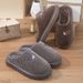 Men's Autumn Winter Cotton Use, Thick Soled, Anti Slip, Warm And Comfortable. New Material EVA With Plush Fur Slippers_vogvips.com