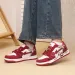 Unisex Red White Heart Graffiti Skate Sneakers Leather Upper For Street Style Daily Walking_vogvips.com