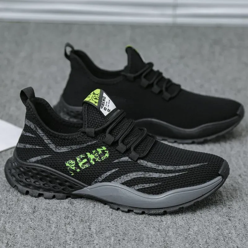 Men New Athleisure Style Autumn Casual Runn Shoes Trendy Sneakers Breathable Suitable Runners Hikers Khaki Free_vogvips.com