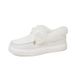 New Women's Cotton Winter Bow Warm Shoes, Flat Bottomed Plus Size Hairy Shoes_vogvips.com