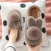 Women's Winter Thick Sole Non-Slip Plush Warm Indoor Couple Cute Outdoor Closed Heel Maternity Slippers_vogvips.com