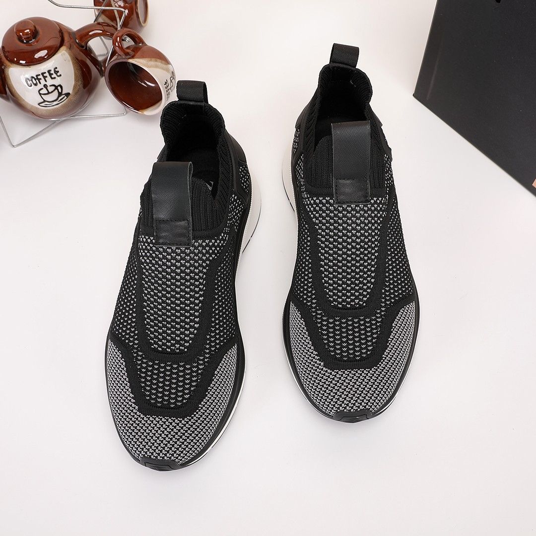 Sports Shoes Men's Fly Woven Mesh Breathable Contrasting Color Fashion Trend Casual Shoes Running Shoes_vogvips.com