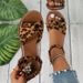Foreign Trade Plus Size Leopard Print For Women 2024 Spring New Roman Flat Non-Slip Slip-On Beach Sandals Wholesale_vogvips.com