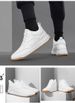 Men's Height-increasing Leather Shoes, Breathable Board Shoes, Boys' White Shoes, Students' Sports And Leisure_vogvips.com