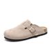 women's Shoe With A Cork Sole On The Toe Cap A Half Flip-flop On The Top._vogvips.com