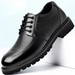 Men's Genuine Leather Breathable Perforated Dress Loafers Comfortable Low-heel Shoes_vogvips.com