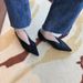 Pointed Head Shallow Mouth Single Shoes Temperament Retro Early Spring Flat Bottom Casual Low Heel Thin Wedding Shoes Witch Shoes_vogvips.com
