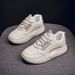 Korean Version Of White Autumn New Student Leisure Street Shooting For Women Thick Soled Sports Board Shoes_vogvips.com