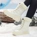 Winter Snow Boots Women Waterproof Suede Warm Plush Rubber Skiing Hiking Shoes Stylish Winter Essential Causal Shoes_vogvips.com