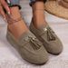 SHLIANG Loafers Slip On Tassels Driving Walking Anti Large Size Square Toe Suede Moccasins Flat Shoes For Women_vogvips.com
