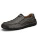 Plus-Size Men's Shoes, Pure Handmade Leather Loafers, Slip-On Soft Sole Moccasins, Sizes 46, 47, 48_vogvips.com