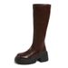 Black For Women 2025 New Spring Autumn Winter Thick Sole Over-the-Knee High Small Stature Long Boots_vogvips.com