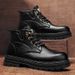 Outdoor Casual Leather Thick-soled Couple Wear-resistant Martin Boots Thickened To Keep Warm_vogvips.com