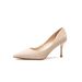 7888C Suede Pointed Toe Stiletto Heels Commuter Professional Simple Fashionable Elegant Women's Shoes French Style_vogvips.com