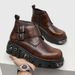 Gothic Retro Metal Punk Style Martin Boots Thick-soled Heightening Tooling Boots Men's Boots_vogvips.com