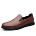 Casual Leather Shoes Men's Genuine Leather Dress Soft Leather Soft Sole Loafers Middle-aged Dad Men's Shoes_vogvips.com