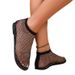Cross-Border Plus Size Women's 2023 Independent Store Hot Sale Fishnet Socks Hollow Low Heel Flat Sandals For Women_vogvips.com