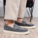 SHLIANG Men's Suede Leather Loafers Classic Brown Loafers Man Walking Shoes Casual Slip-On Driving Shoes For Men X0001_vogvips.com