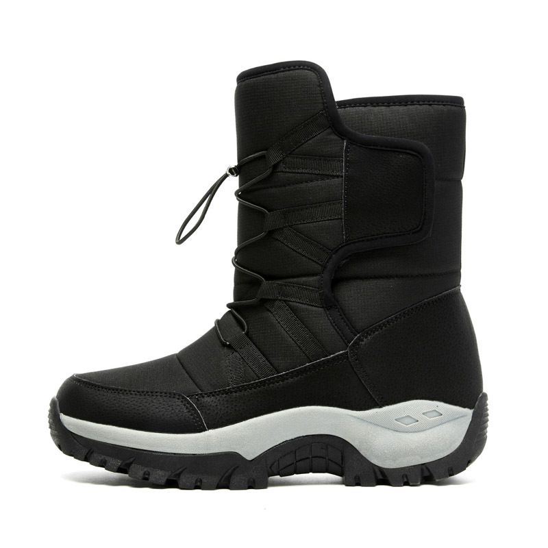 High-top Adult Men And Women Couples Cotton Outdoor Cotton Shoes Warm Non-slip Matte Hiking Shoes_vogvips.com