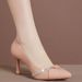 2025 New Spring Autumn Women's Shallow Pointed Toe Stiletto Heel Pumps, Elegant Versatile European And American Style_vogvips.com