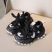 SHLIANG Thick-soled Children's Sports Shoes Fashion Girl's Running Shoes Boys' Casual Shoes Lace-up Soft Sole Kids Shoes V0208_vogvips.com