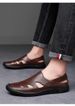 Men's Hole Shoes Embossed Crocodile Pattern Trendy And Soft Leather Driving Men's Shoes_vogvips.com