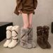 Inner Height Increase Fleece-Lined Thickened Snow For Women 2025 New Autumn Winter Warm Furry Cotton Shoes High Tube_vogvips.com