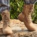 Tactical Boots Sand-colored Xinyu With Zipper Ultra-light Combat Boots Desert Boots Desert Boots Sand-colored Combat Boots_vogvips.com