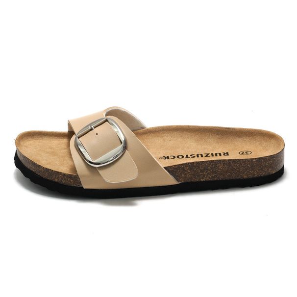 RUIZUSTOC Summer Cork Slippers Women's Sandals Casual Beach Shoes Trendy_vogvips.com