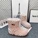 Korean Style Round Toe Fleece-Lined Snow For Women 2025 New Belt Buckle Non-Slip Warm Furry Northeast Cotton Boots_vogvips.com