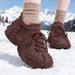 Women's For Wear, Thick Sole, Winter Octopus Fly Knit Shoes, Outdoor Snow Boots, Thickened Double Cotton Shoes_vogvips.com